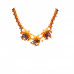 Красивое колье из натурального янтаря коньячного и медового цветов