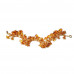 Комплект из янтаря с бисером: колье, браслет.