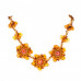 Яркое колье из природного янтаря