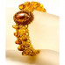Крупный браслет из бисера и натурального янтаря
