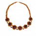 Браслет из бисера с вставками из цельного янтаря