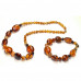 Изящный браслет из бисера, янтаря и сердолика