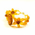 Янтарный браслет с бисером