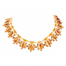 Ажурное колье из балтийского янтаря