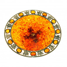 Блюдо "Виноградное" из янтаря