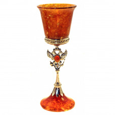 бокал для вина "Державный" из янтаря бокал для вина "Державный" из янтаря