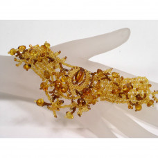 Браслет из балтийского светлого янтаря