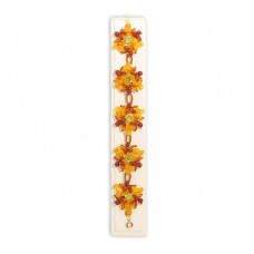 Браслет из балтийского янтаря, бисера и фианита