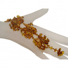 Браслет из балтийского янтаря и бисера