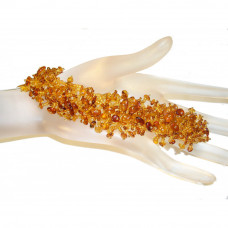 Браслет из балтийского янтаря и бисера