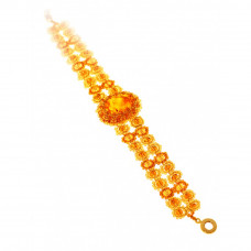Браслет из натурального янтаря и бисера