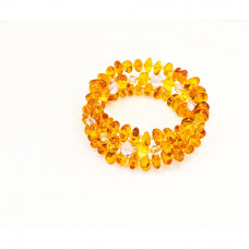 Браслет из янтаря и бисера