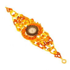 Браслет с часами из янтаря