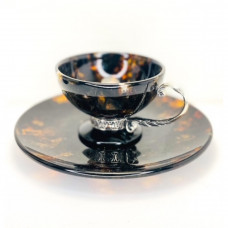 Чайный набор из черного янтаря с ложкой