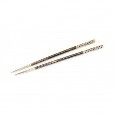 Янтарные палочки для еды "Императорские" из черного янтаря  Chop-sticks/3SP-black