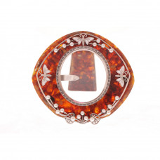 Фоторамка "Стрекозы" с жемчугом из янтаря