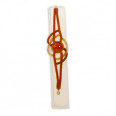 Изящный браслет из бисера и балтийского янтаря