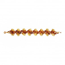 Изящный браслет из бисера и балтийского янтаря