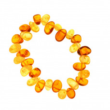 Изящный браслет из янтаря и бисера