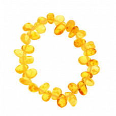 Изящный браслет из янтаря и бисера