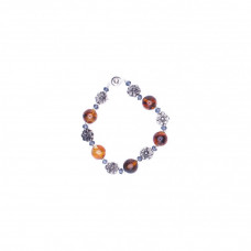 Изящный браслет из янтаря и бисера