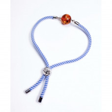 Изящный браслет со вставкой из натурального янтаря