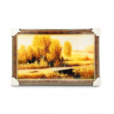 Картина янтарная "Осенний пейзаж"