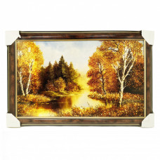 Картина янтарная "Тихая заводь"