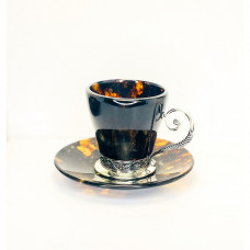 Кофейная чашка "Антик" из черного янтаря