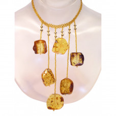 Колье из натурального балтийского янтаря