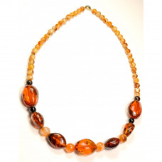 Колье из янтаря, бисера, сардоникса, сердолика Колье из янтаря, бисера, сардоникса, сердолика