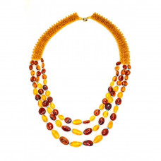 Колье с янтарем и бирюзой Колье с янтарем и бирюзой
