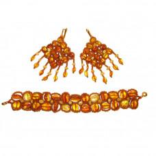 Комплект из балтийского янтаря: браслет и серьги
