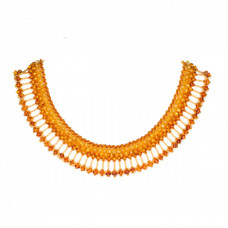 Красивое ожерелье из натурального янтаря с бисером