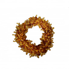 Крупный браслет из балтийского янтаря и бисера