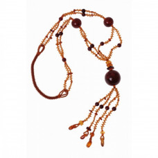 Кулон из балтийского янтаря коньячного цвета