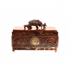 Ларец "Русский" из янтаря