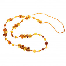 Легкое колье из натурального янтанря