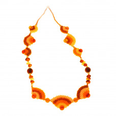 Необычное колье из балтийского янтаря и бисера