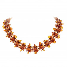 Ожерелье из натурального янтаря и бисера