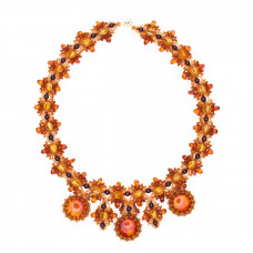 Ожерелье из натурального янтаря и бисера