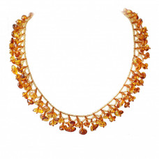 Ожерелье из янтаря с бисером