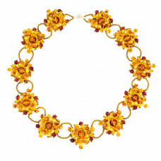 Плетеное колье из балтийского янтаря