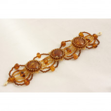 Плетёный браслет из балтийского янтаря