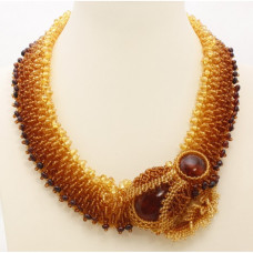 Роскошное колье из натурального балтийского янтаря