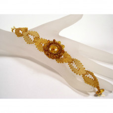 Роскошный плетеный браслет из натурального балтийского янтаря