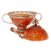 Сахарница "Восточная сказка" из янтаря с ложечкой