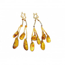 Серьги из балтийского янтаря