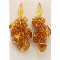 Серьги из балтийского янтаря