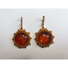 Серьги из натурального балтийского янтаря